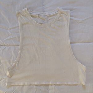 lululemon athletica White Muscle Tee Crop Tank